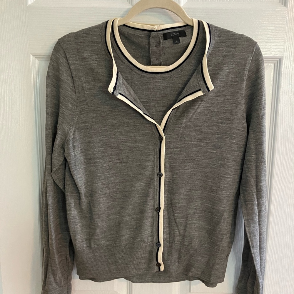 J. Crew Gray Women's Twin Sweater Set